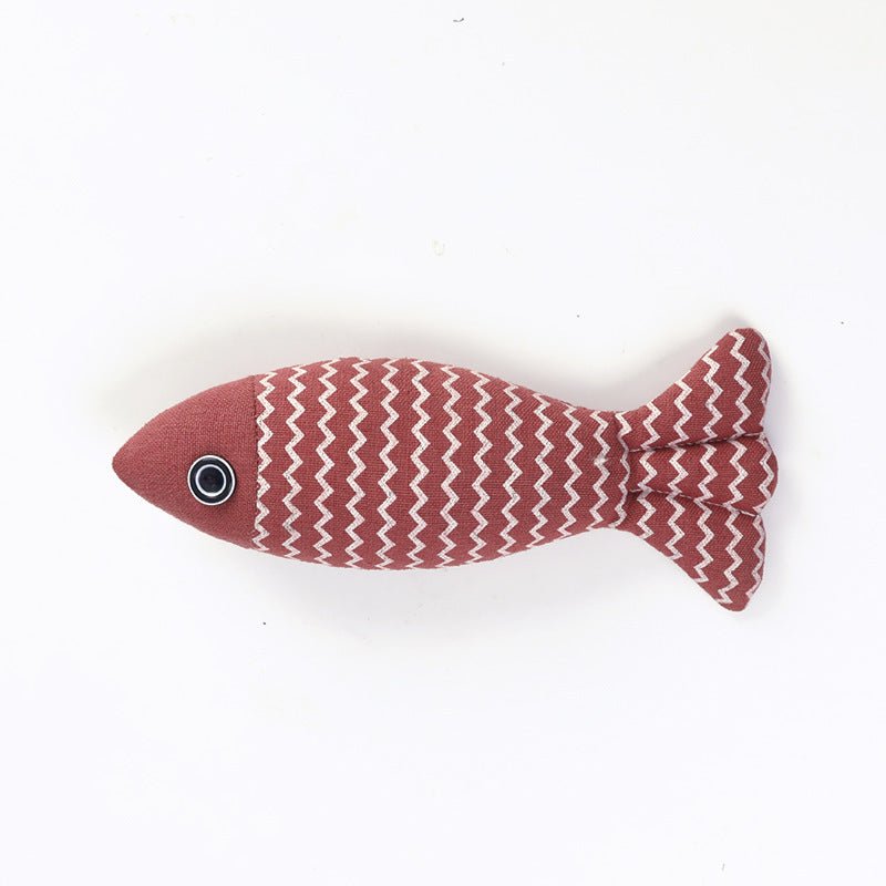 Cat Toy Funny Cat Linen Fish Pillow Self - hey Cat - NATUREA