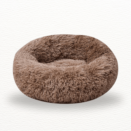 Plush Round Dog Bed Warm Winter Mat - NATUREA